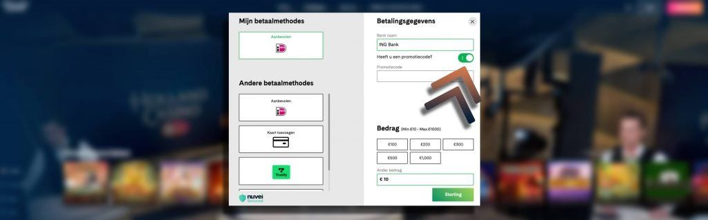 Storten en uitbetalen